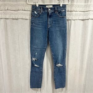 Abercrombie & Fitch High Rise Super Skinny Ankle Jeans